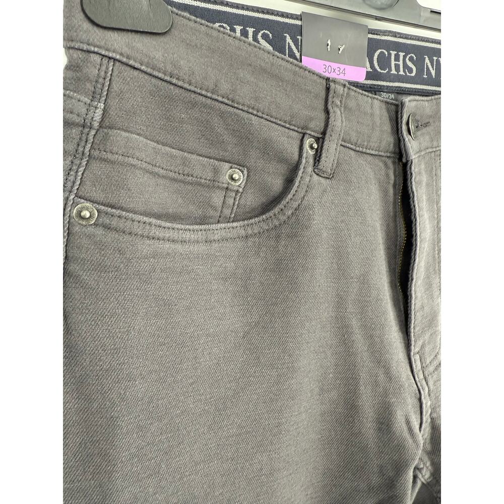 NEW Jachs New York Men’s 5-Pocket Stretch Twill Straight Gray 30/34 - Picture 9 of 12